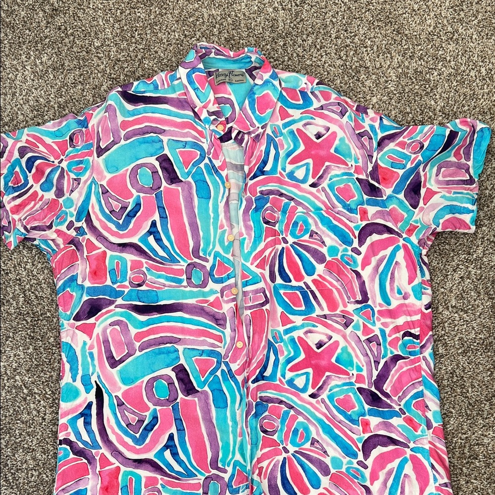 Kenny Flowers Multicolor Casual Button Down Shirt